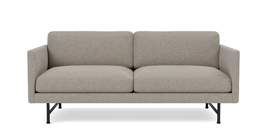 Fredericia - Calmo Sofa 2-Sitzer, 80 cm, schwarz / sunniva 717