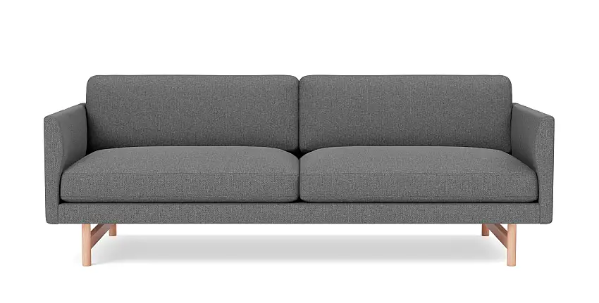 Fredericia - Calmo Sofa 2-Sitzer, 95 cm, eiche lackiert / sunniva 242