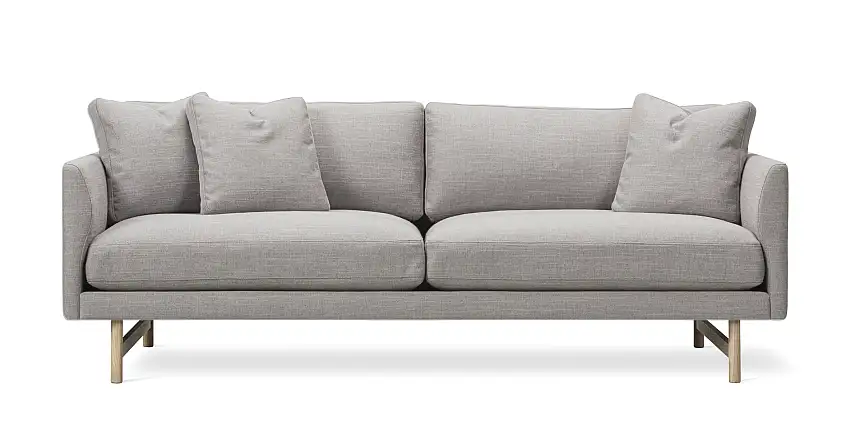 Fredericia - Calmo Sofa 2-Sitzer, 95 cm, eiche lackiert / sunniva 717