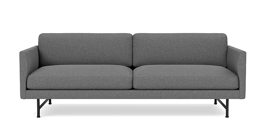 Fredericia - Calmo Sofa 2-Sitzer, 95 cm, schwarz / sunniva 242