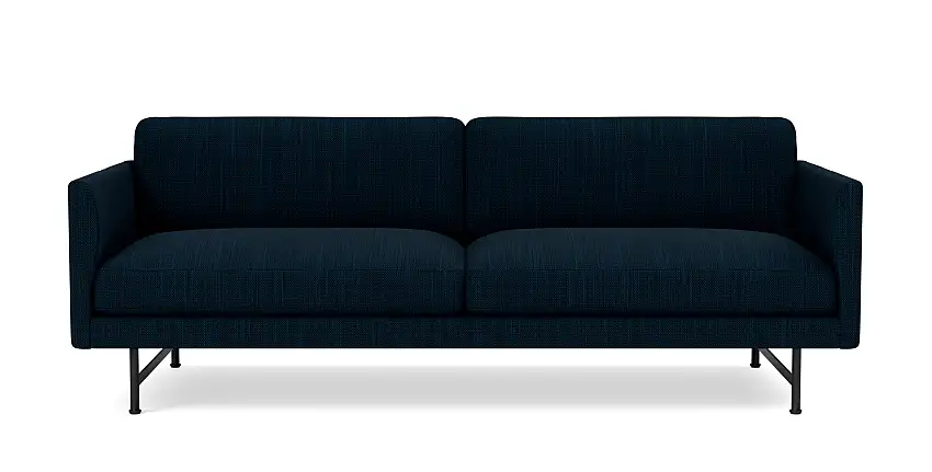 Fredericia - Calmo Sofa 2-Sitzer, 95 cm, schwarz / sunniva 783