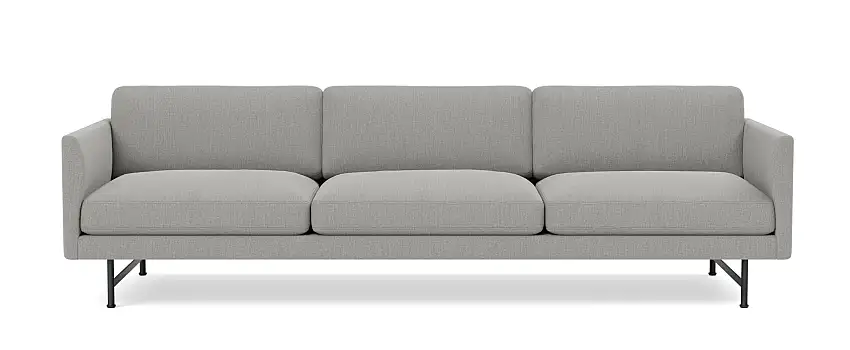 Fredericia - Calmo Sofa 3-Sitzer, schwarz / re-wool 128