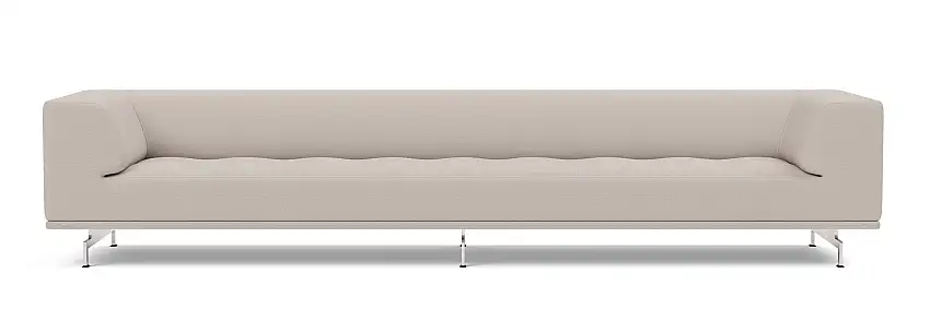 Fredericia - Delphi Sofa - Model 4512, brushed aluminium / steelcut trio 213