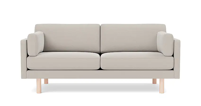 Fredericia - EJ220 Sofa 2-Sitzer, 76 cm, eiche geseift / erik, 3790 linen