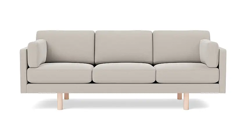 Fredericia - EJ220 Sofa 3-Sitzer, eiche geseift / erik, 3790 linen