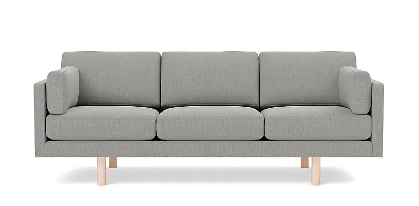 Fredericia - EJ220 Sofa 3-Sitzer, eiche geseift / re-wool 128