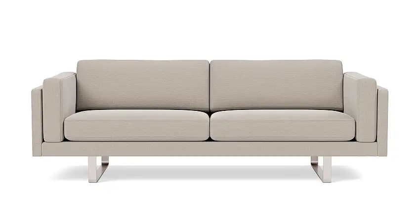 Fredericia - EJ280 Sofa 2-Sitzer, brushed chrom / erik, 3790 linen