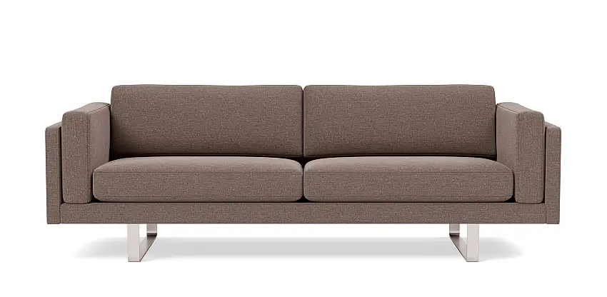 Fredericia - EJ280 Sofa 2-Sitzer, brushed chrom / erik, 9998 broken grey