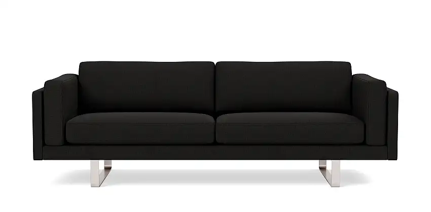 Fredericia - EJ280 Sofa 2-Sitzer, brushed chrom / re-wool 198