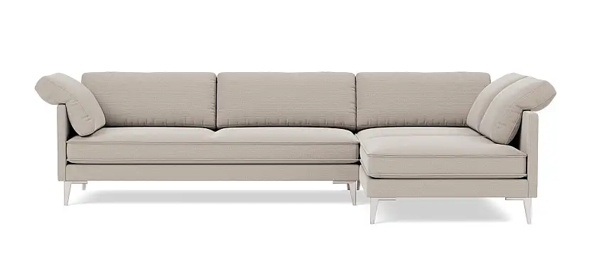 Fredericia - EJ295 Chaise Sofa, rechts, chrom / erik, 3790 Linen