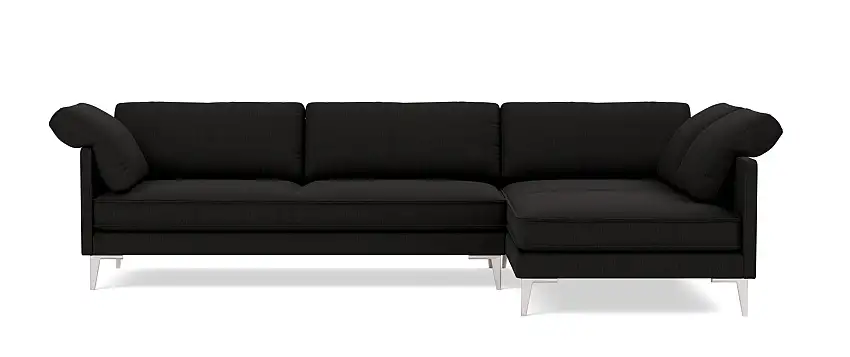 Fredericia - EJ295 Chaise Sofa, rechts, chrom / re-wool 198