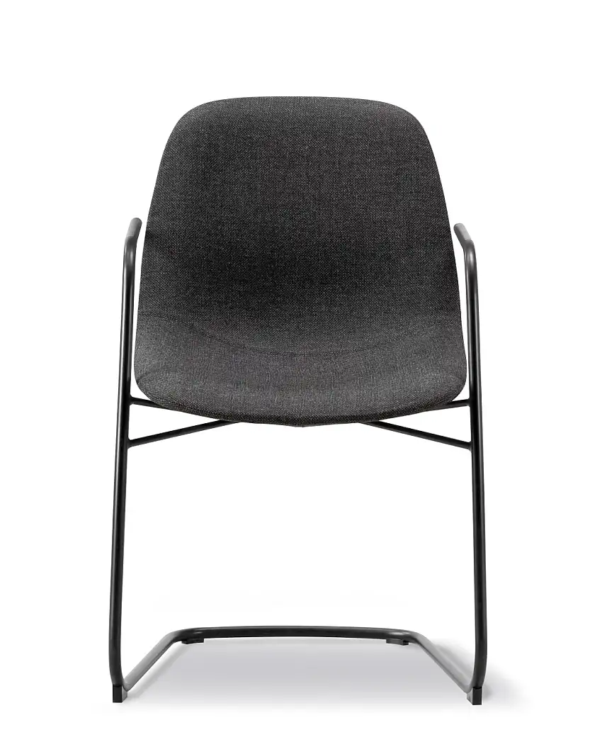 Fredericia - Eyes Cantilever Armlehnstuhl, schwarz / re-wool 198