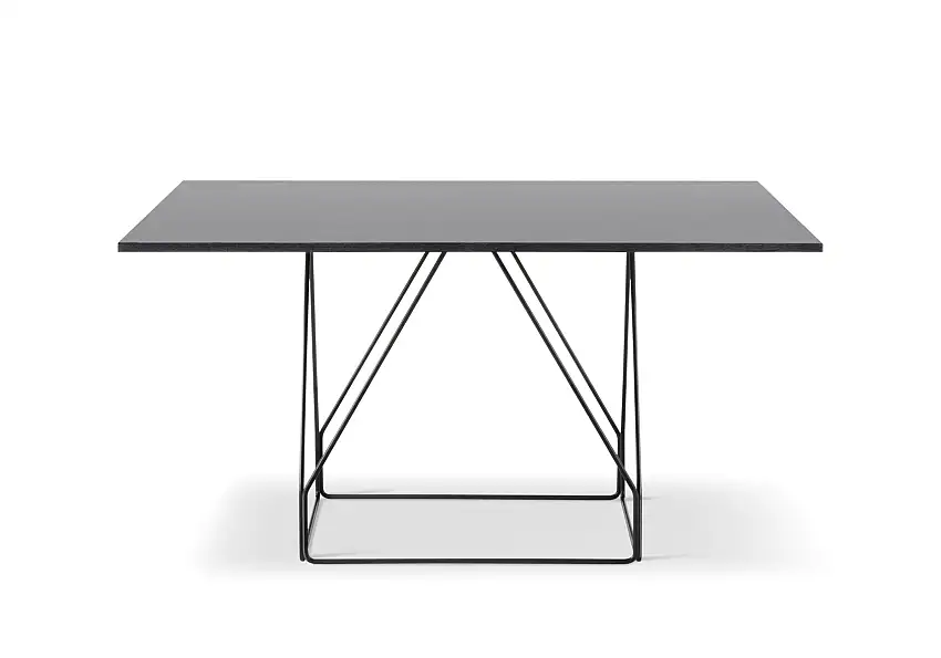 Fredericia - JG Esstisch, 140 x 140 cm, schwarz / linoleum schwarz