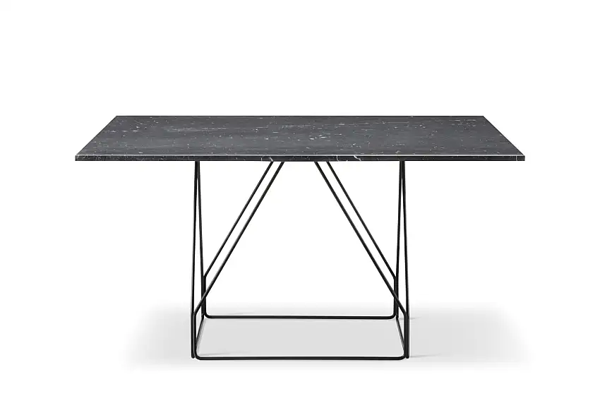 Fredericia - JG Esstisch, 140 x 140 cm, schwarz / schwarz marquina