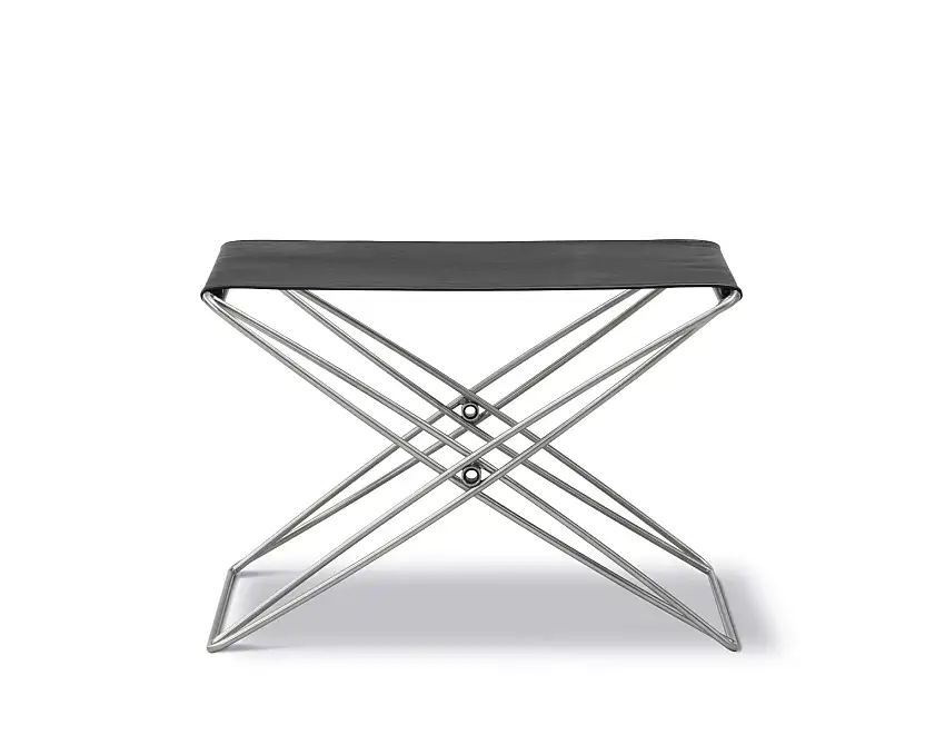 Fredericia - JG Folding Stool, leder max 98 schwarz