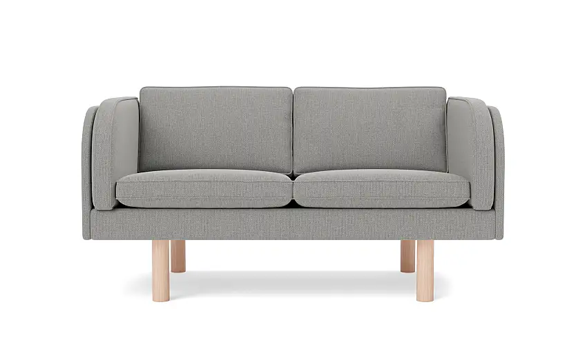 Fredericia - JG Sofa 2-Sitzer, eiche hell geölt / re-wool 128