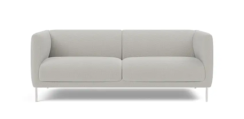 Fredericia - Konami Sofa 2-Sitzer, brushed steel / loop 32