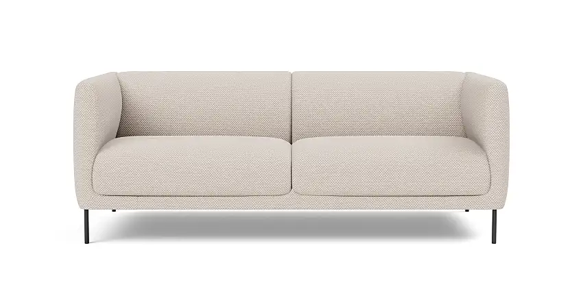 Fredericia - Konami Sofa 2-Sitzer, schwarz / sisu 0105