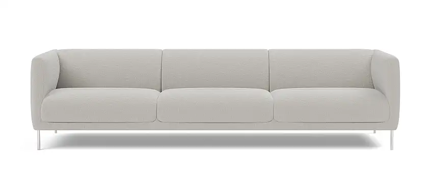 Fredericia - Konami Sofa 3-Sitzer, brushed steel / loop 32