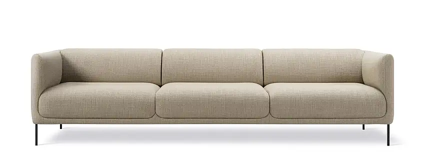 Fredericia - Konami Sofa 3-Sitzer, schwarz / loop 42