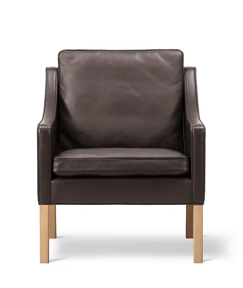 Fredericia - Mogensen 2207 Club Chair, eiche geölt / leder organic 906 mokka