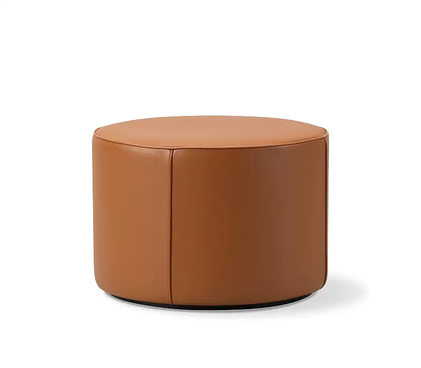 Fredericia - Mono Pouf, Ø 55 cm, leder omni 307 cognac