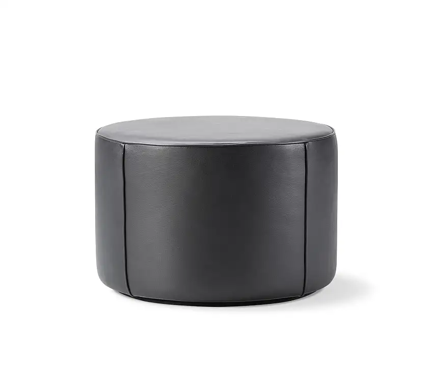 Fredericia - Mono Pouf, Ø 55 cm, leder primo 88 schwarz