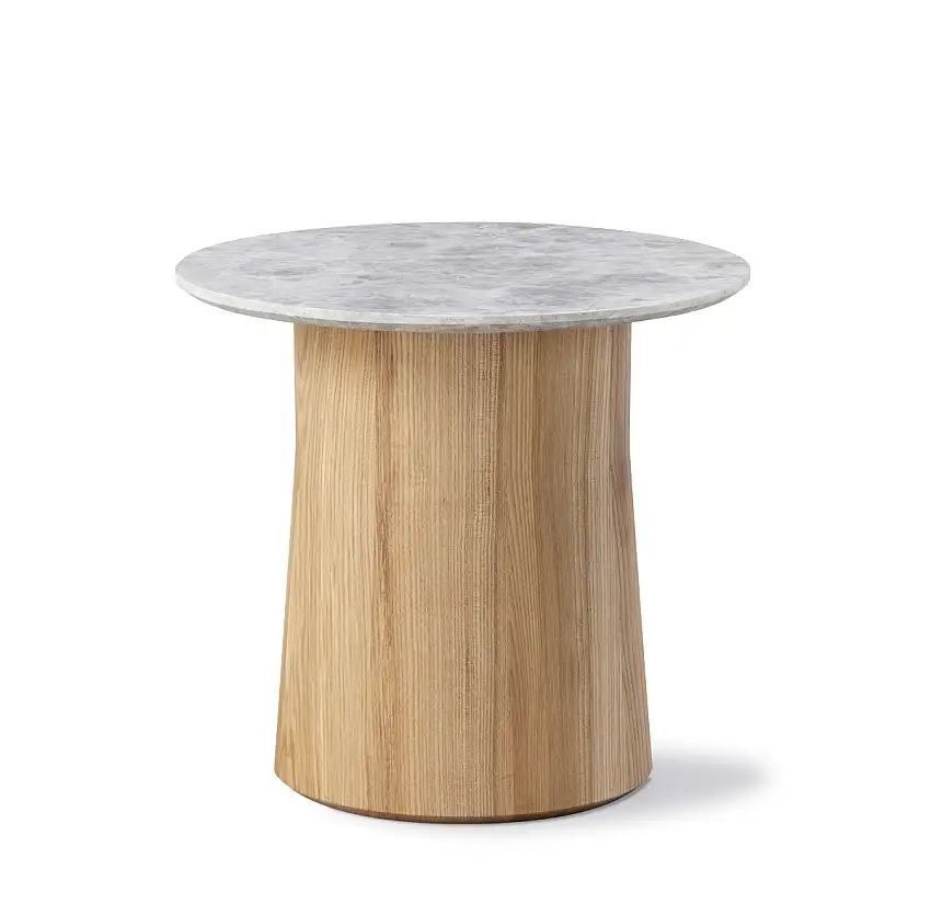 Fredericia - Niveau Couchtisch, Ø 45 x H 42 cm, esche geölt / tundra grey