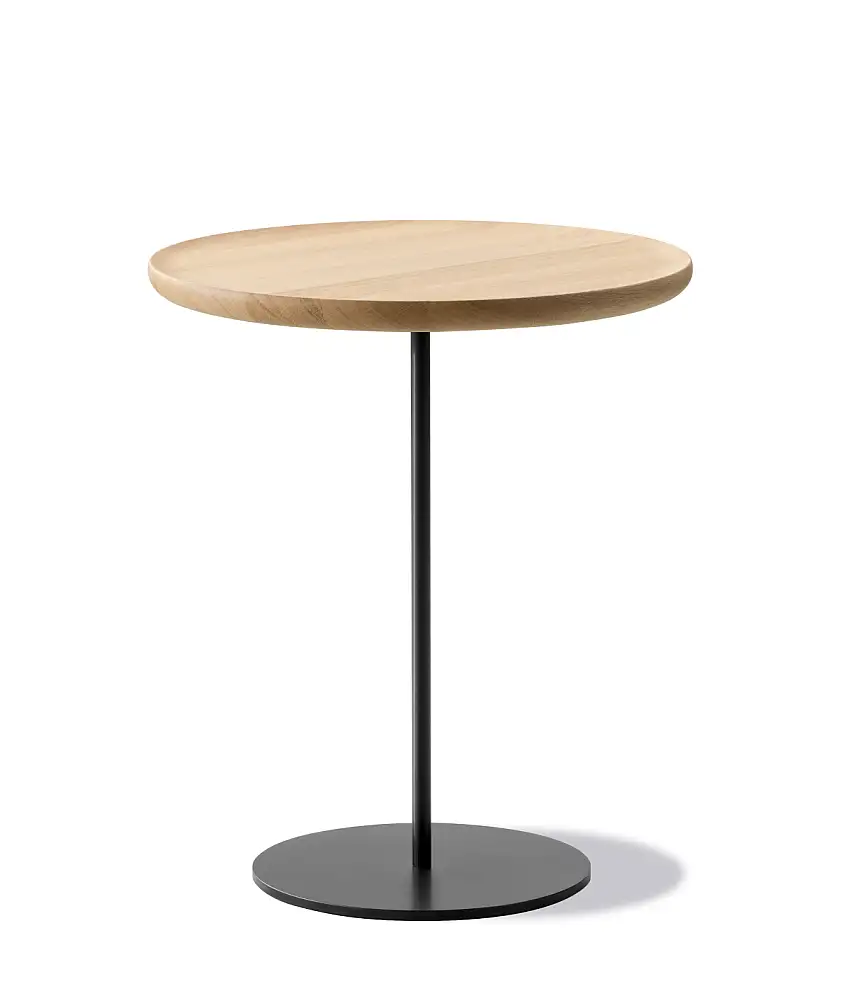 Fredericia - Pal Beistelltisch, Ø 44 x H 52 cm, schwarz / eiche hell geölt