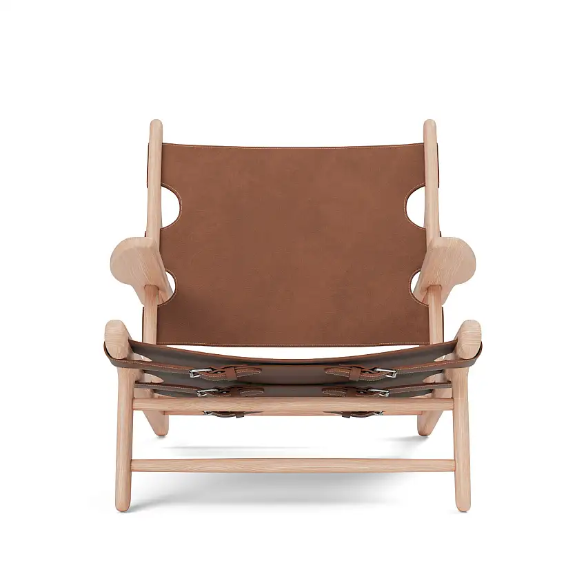 Fredericia - The Hunting Chair, eiche hell geölt / leder cognac