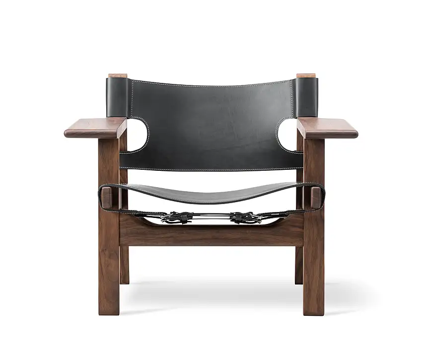 Fredericia - The Spanish Chair, walnuss geölt / leder schwarz