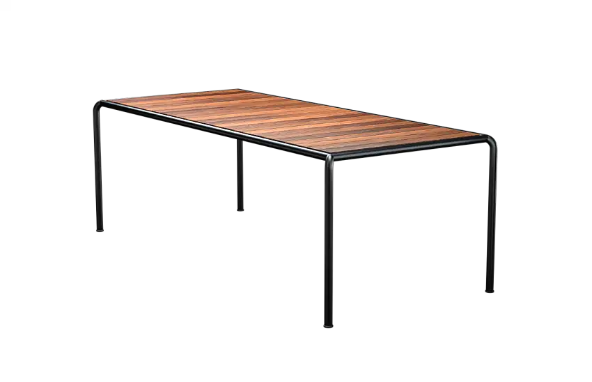 HOUE - Avanti Gartentisch, 222 x 98 cm, schwarz / thermo ash