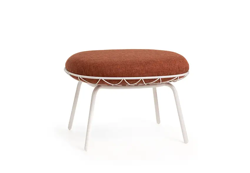 Magis - Piña Outdoor Ottoman, weiß / orange