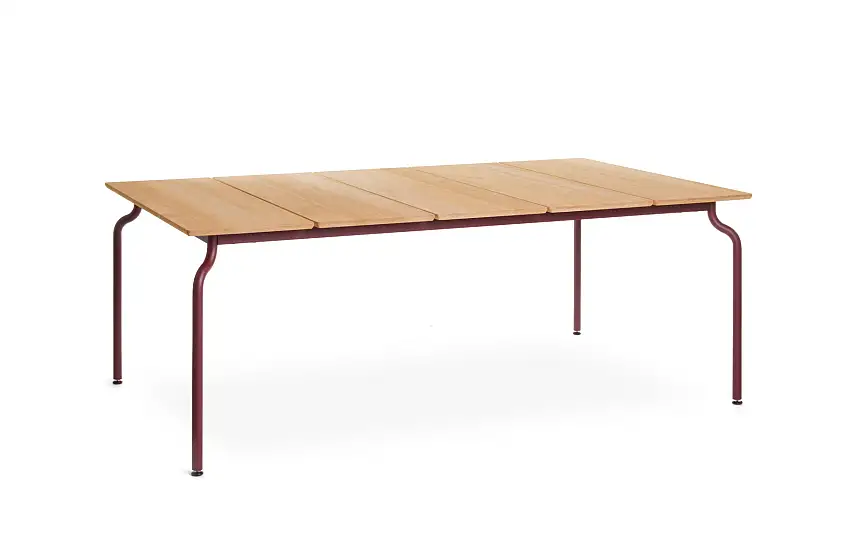 Magis - South Esstisch, bordeaux / teak