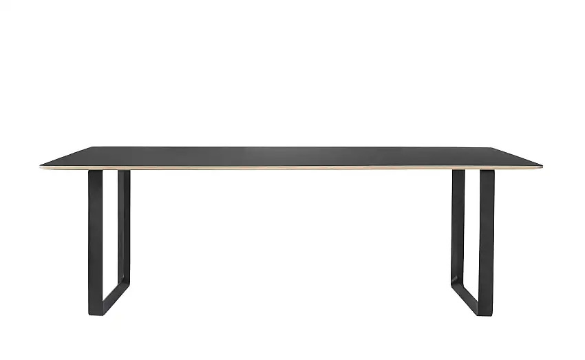 Muuto - 70/70 Tisch, 225 x 90 cm, schwarz laminat / schwarz