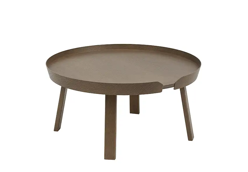 Muuto - Around Couchtisch, Ø 72 cm, dunkelbraun