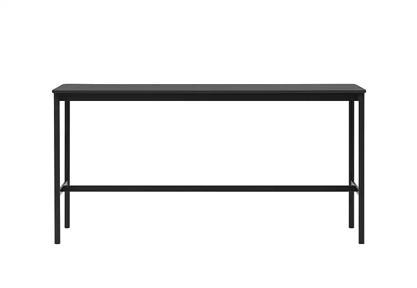 Muuto - Base Stehtisch, 190 x 50 cm, höhe 95 cm, schwarz laminat / schwarz abs