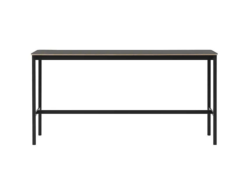 Muuto - Base Stehtisch, 190 x 50 cm, höhe 95 cm, schwarz linoleum / schwarz