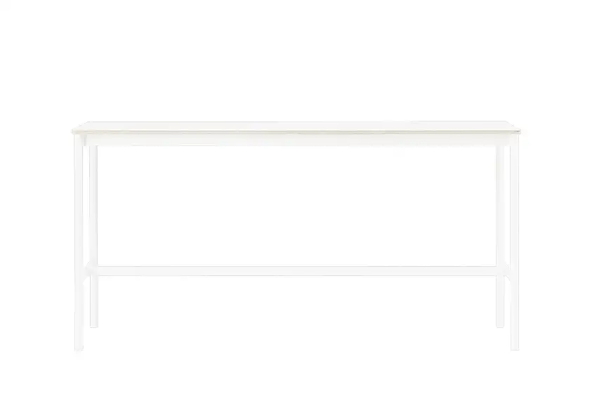 Muuto - Base Stehtisch, 190 x 50 cm, höhe 95 cm, weiß laminat / weiß