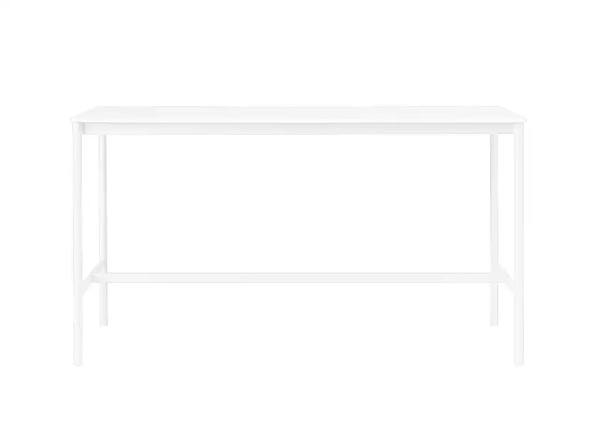 Muuto - Base Stehtisch, 190 x 85 cm, höhe 105cm, weiß laminat / weiß abs