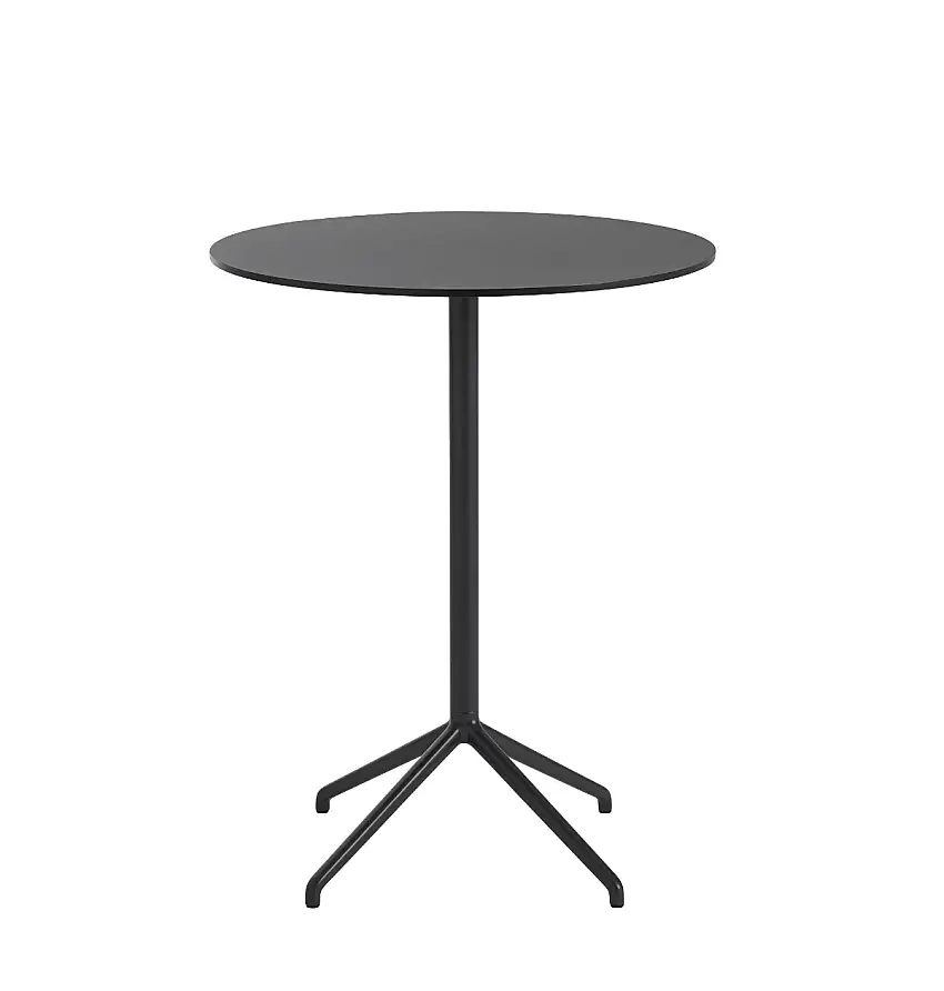 Muuto - Still Cafe Bar-/Tresentisch, Ø 75 cm, schwarz nanolaminat / schwarz