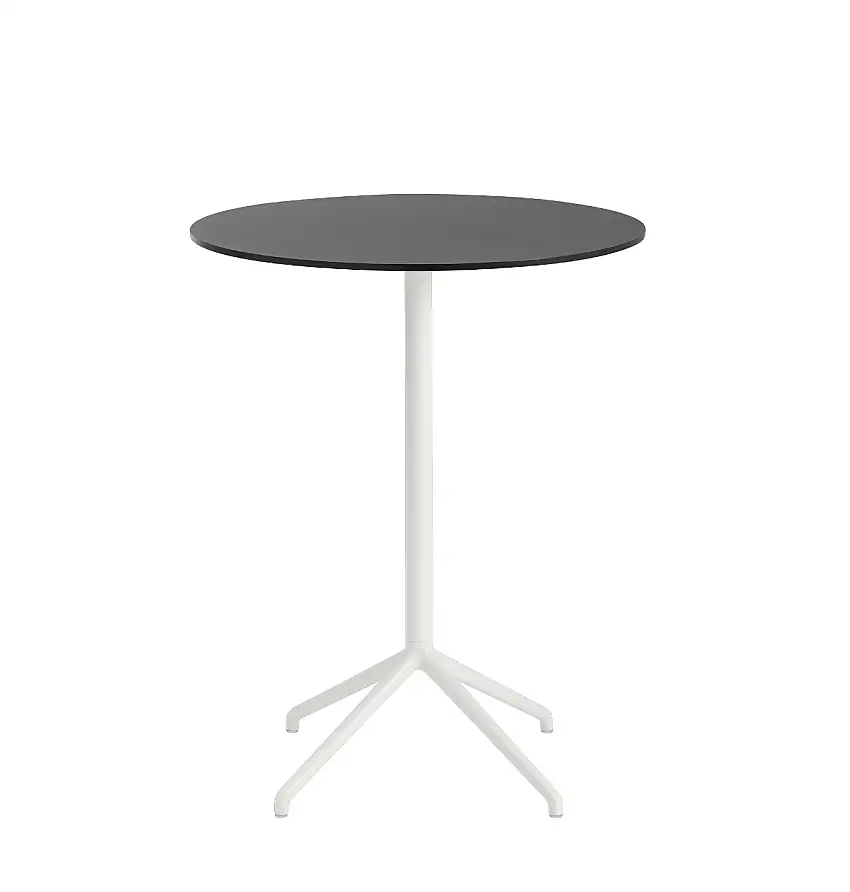 Muuto - Still Cafe Bar-/Tresentisch, Ø 75 cm, schwarz nanolaminat / weiß
