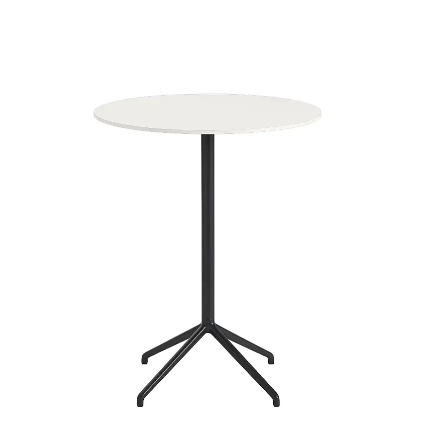 Muuto - Still Cafe Bar-/Tresentisch, Ø 75 cm, weiß nanolaminat / schwarz