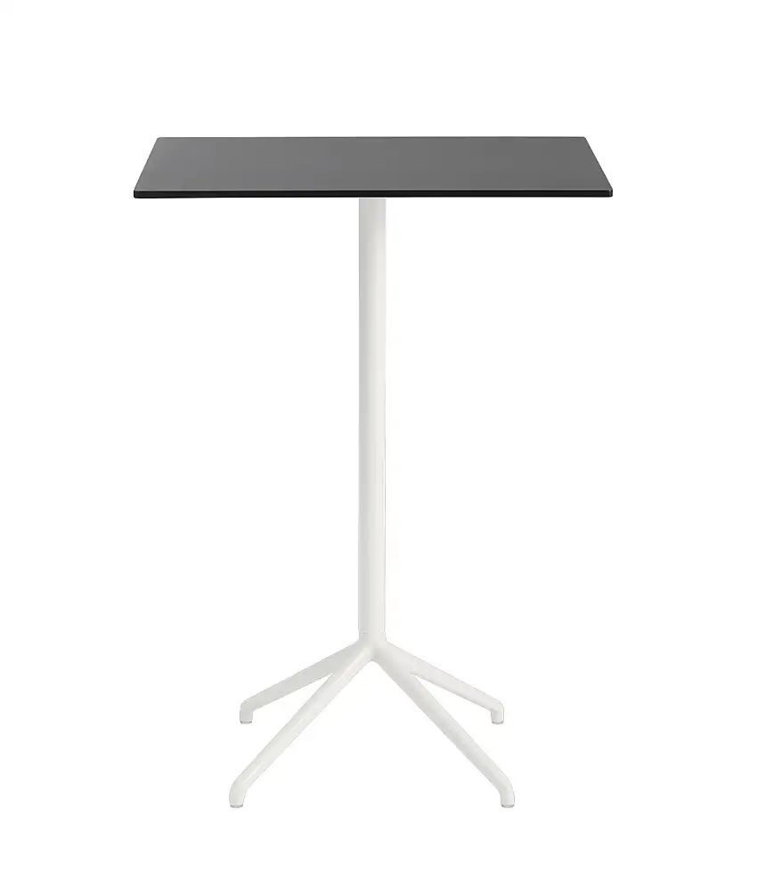 Muuto - Still Cafe Stehtisch, 75 x 65 cm, schwarz nanolaminat / weiß