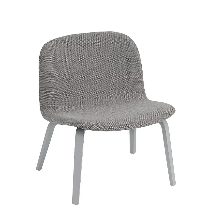 Muuto - Visu Lounge Chair, re-wool 108 / grau