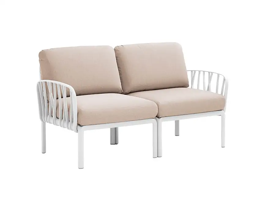 Nardi - Komodo Gartensofa 2-Sitzer, weiß / canvas sunbrella