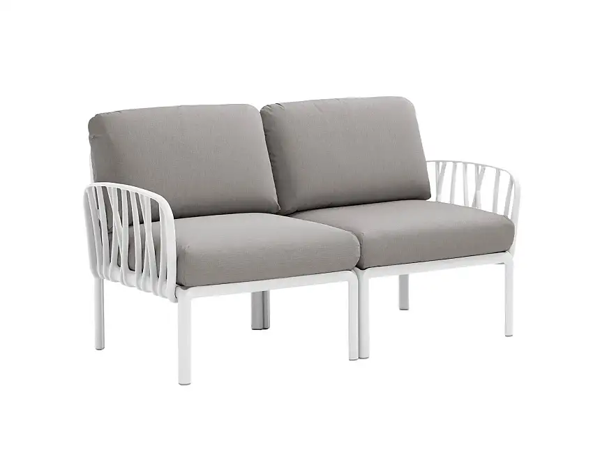 Nardi - Komodo Gartensofa 2-Sitzer, weiß / grigio