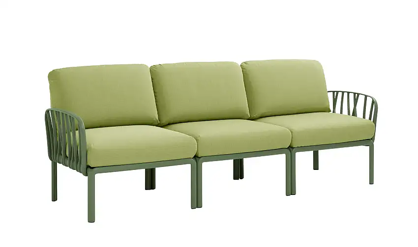 Nardi - Komodo Gartensofa 3-Sitzer, agave / avocado sunbrella