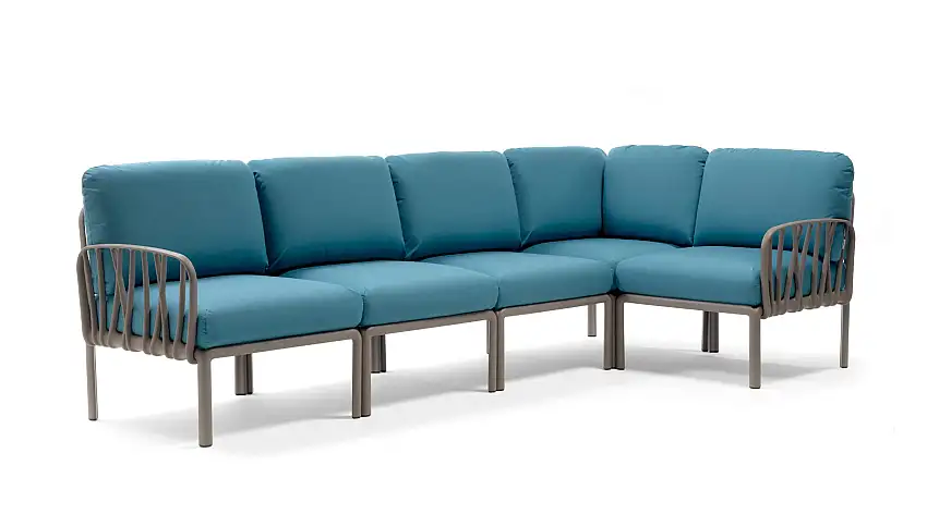 Nardi - Komodo 5 Gartensofa, tortora / adriatic sunbrella