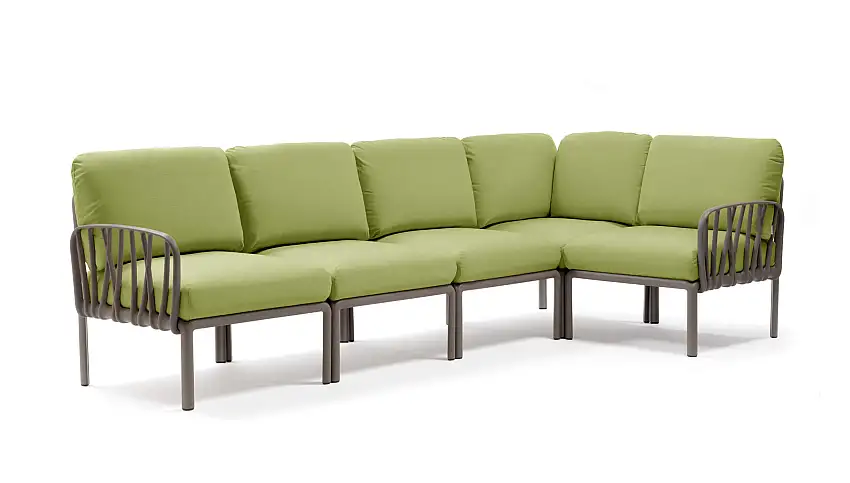 Nardi - Komodo 5 Gartensofa, tortora / avocado sunbrella